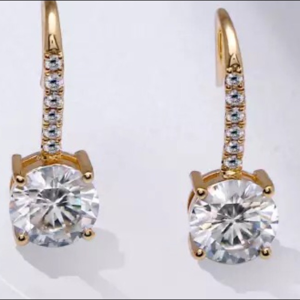18K Gold Diamond Pave Stud Earrings